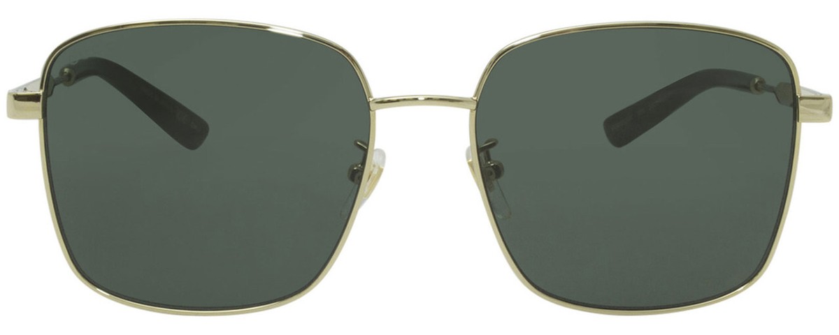 GUCCI GG0852SK-001 Unisex Square Designer Sunglasses Shiny Gold