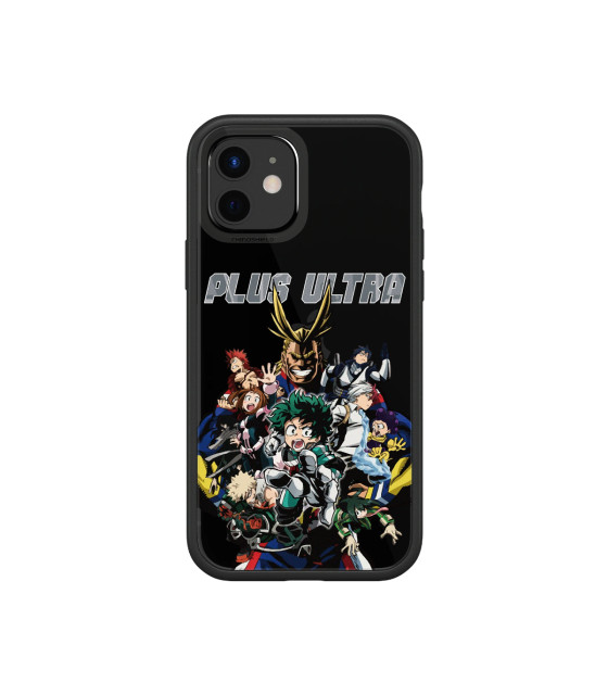 Coque RhinoShield iPhone 12 My Hero Academia antichoc manga noir