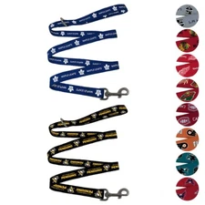 NHL Double Print Sublimated Team Logo Dog Pet Clasp Leash by Rico Industries