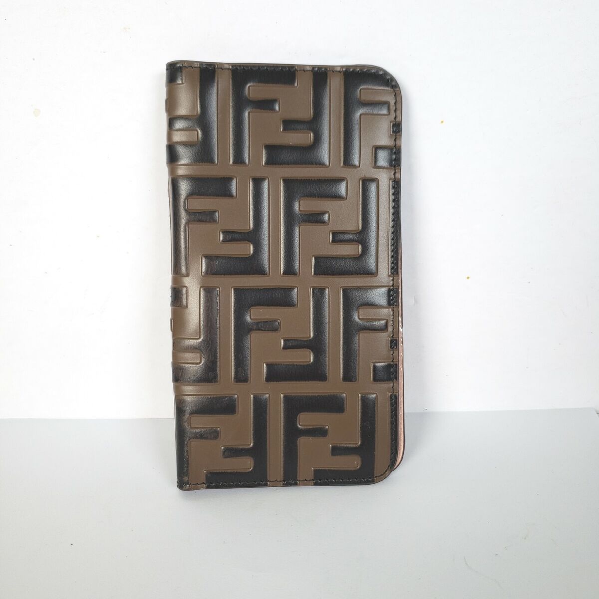 Fendi Iphone X/XS phone Card Case Brown Folio Bifold Fendi Iphone X/XS phone Card Case Brown Folio Bifold