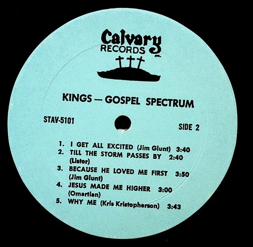 Kings Gospel Spectrum Calvary Records STAV-5101 Christian Vinyl LP - Picture 4 of 4
