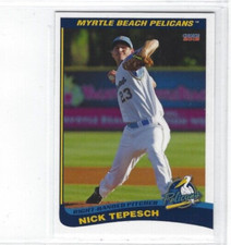 2012 Myrtle Beach Pelicans (Single-A Texas Rangers) Nick Tepesch