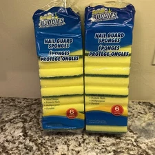 Scrub Buddies 2-6pk (tot 12)NailGuard Sponges Multipurp Cleaning Dishes Kitchen