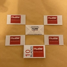 5 Double Edge Razor Blades, Muster Shaver Platinum