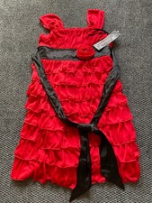 My Michelle Girls Red Ruffle Dress Size 10 Occasion Wedding Party NWT