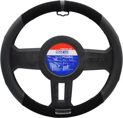 SUZUKI TOYOTA HONDA NISSAN Steering Wheel Cover Black SPARCO-CORSA