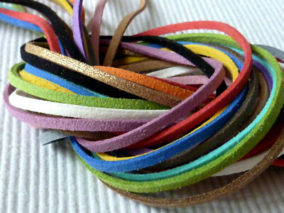 Veloursband 3mm Wildlederband Schmuckband Meterware DIY Halskette Basteln