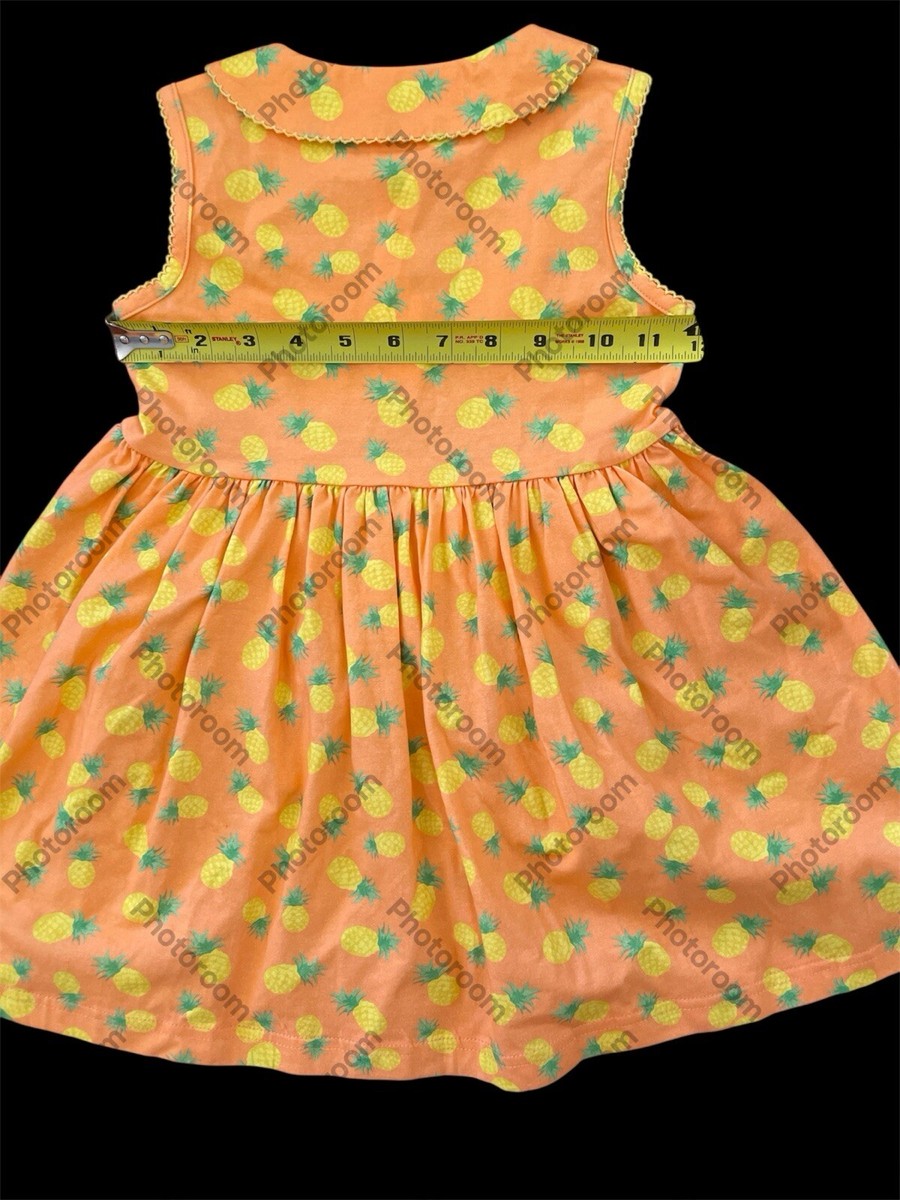 Rachel Riley NWT Orange/Yellow “Pineapple” Crochet Edged
