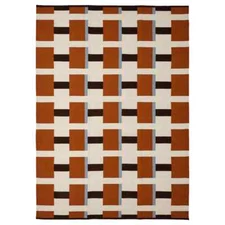 Vintage Scandinavian Swedish Kilim Tile Handmade Flat weave Boho Large Area Rug