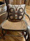 Vintage Handwoven Wool Pillow w/Butterfly Design/Size 14"X14" — photo 1
