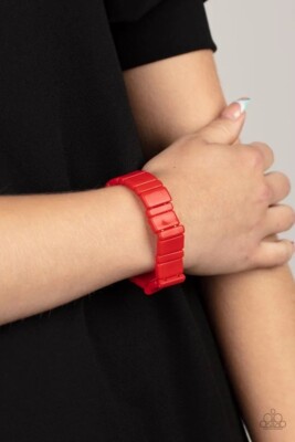 Paparazzi Jewelry Bracelet - In Plain SIGHTSEER - Red -