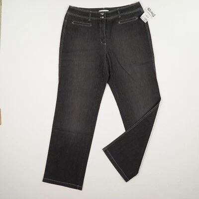 GERRY WEBER Damen Jeans Gr. 46 Anthrazit Sevilla High Waist Stretch gerades Bein - Bild 1 von 4