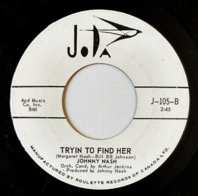 Johnny Nash One More Time / Trying To Find Her Vinyl Single 7inch Joda
