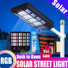 120W LED Solar Flood Light Motion Sensor Security Wall Yard Street Outdoor Lamp