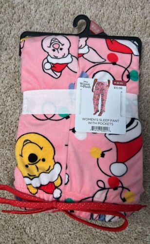 Disney Winnie the Pooh Women's Sleep Pant with Pockets-Size Medium-NWT - Afbeelding 1 van 3