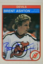 Brent Ashton NJ Devils Signed 1982-83 OPC O Pee Chee #135 Autographed Card 