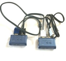 Trendnet Lot of 2 With Cables KVM Switch TK-207 Free Shipping