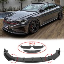 For Volkswagen Vw Passat Gloss Black Front Bumper Lip Splitter Body Kit Spoiler