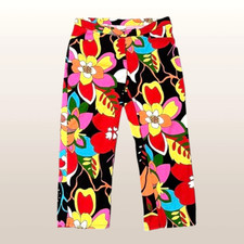 1990s Vintage Psychedelic design all-over pattern pants Women's colorful