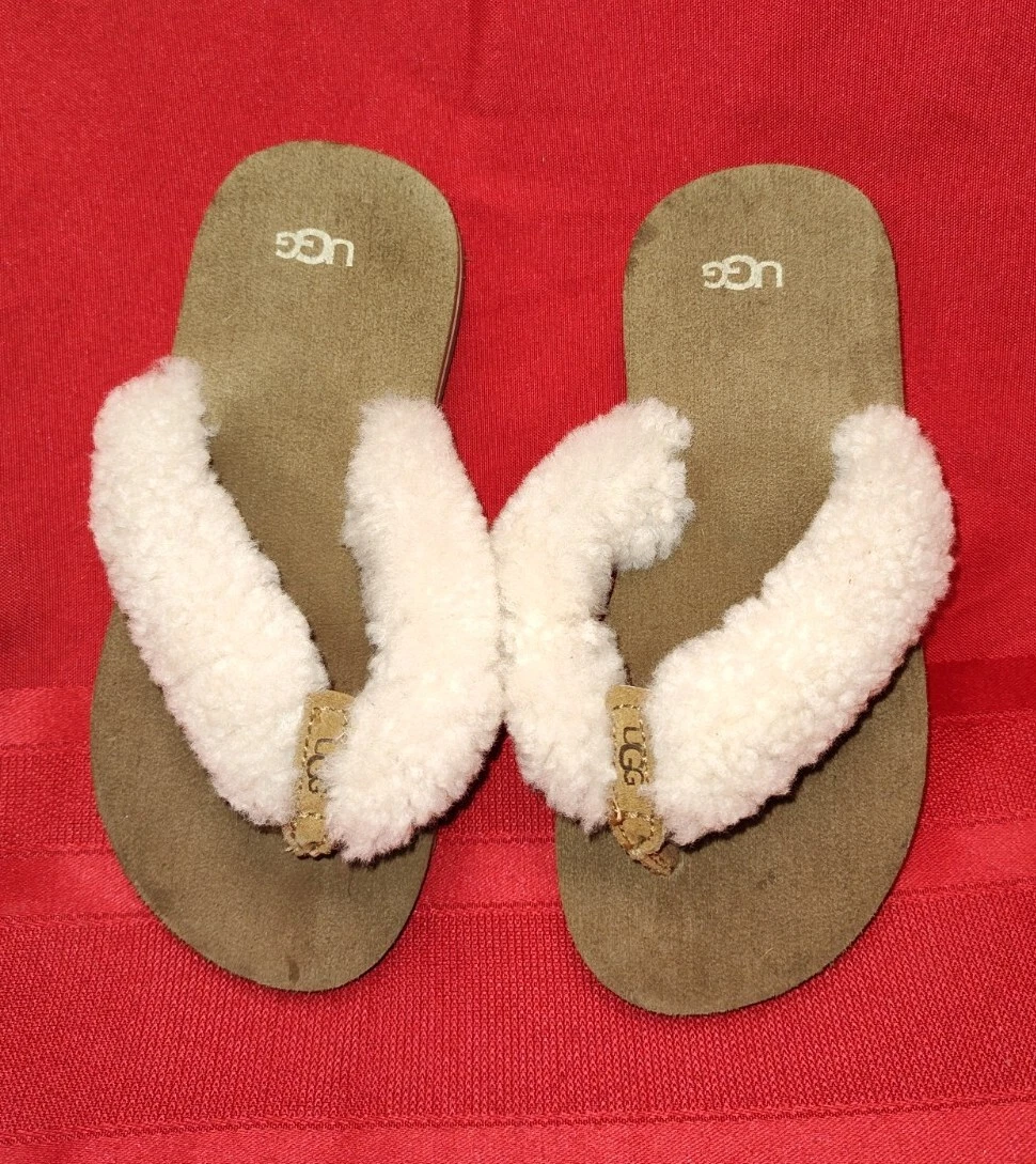 Ugg shearling flip best sale flops