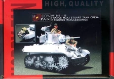 Hobby Fan 1/35 HF-553 WWII France M3A3 Stuart Crew - 2 Figures w/Accessories