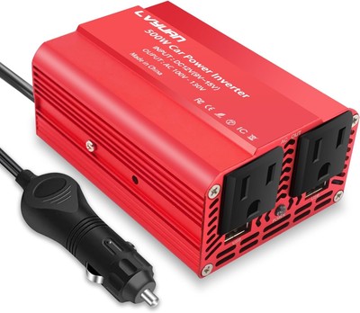 LVYUAN 500W Power Inverter for Vehicles DC 12V to 110V AC Car Plug 