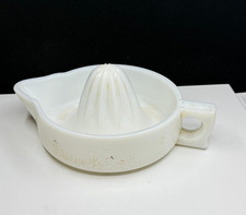 Vintage McKee Sunkist Milk Glass Juicer Reamer Extractor Pat # 68764 USA Made