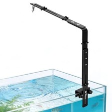 Adjustable Aquarium Light Bracket, Suitable for 13mm Aquarium Walls Black