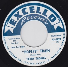 7" Re. 1962 Steam Hammer R&B Hot Foot Gem TABBY THOMAS Popeye Train EXCELLO Hear