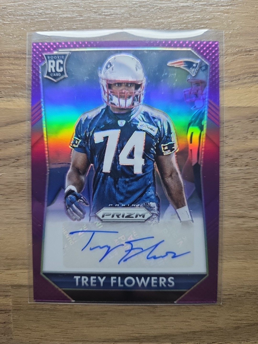 Trey Flowers Panini Prizm Rookie Signatures #RSTF Violet Prizm