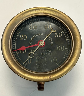 #ad Ashcroft Pressure Gauge International Heater Co. 6quot; Vintage $60.00
