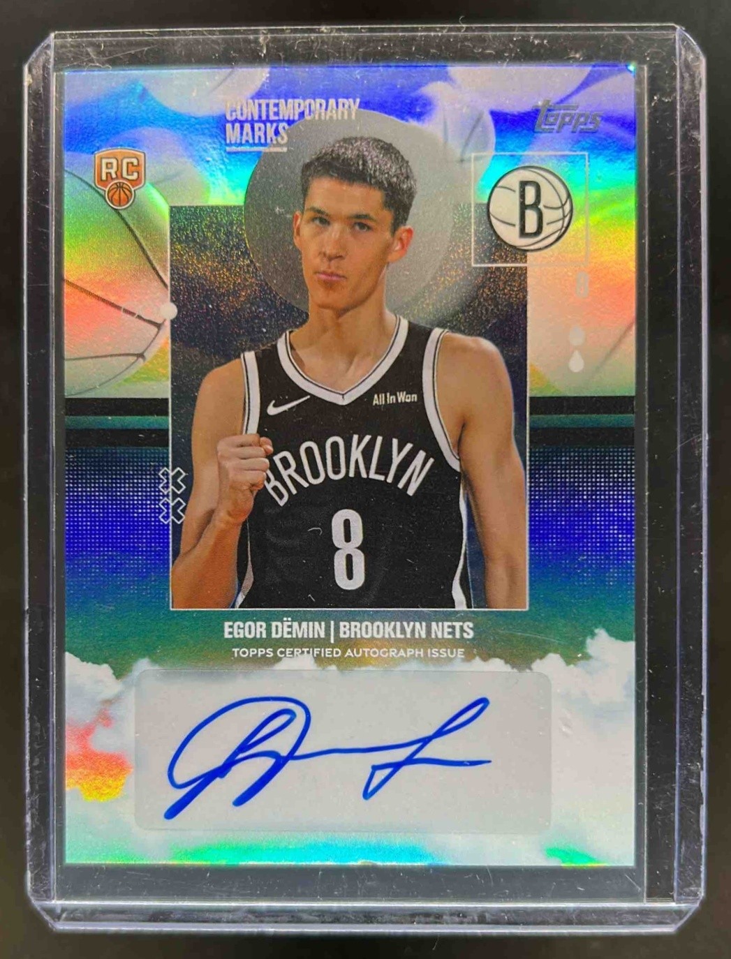 2025-26 Topps Egor Demin Contemporary Marks RC Rainbow Foil Auto #CM-ED Nets