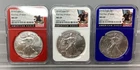 2018 American Silver Eagle - NGC - MS 69 - First Day Of Issue - Lot Of 3