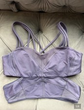 UNIQUE Lululemon Purple Crossback Sports Bra Wireless Pullover Size 6