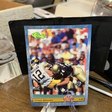 1993 Classic Draft Picks Football Chad Brown Rookie Card #76 Set Break NM. rookie card picture
