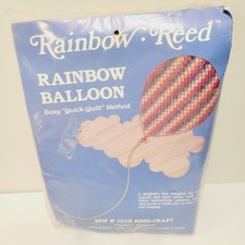 Vtg Crooked River Crafts Reedcraft Snip Glue Reed Craft Rainbow Balloon 71010