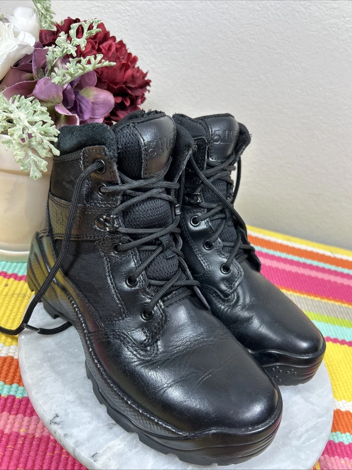 Botas militares femininas 5.11 Tactical WM ATAC 2.0-6" zíper lateral couro preto 8.5 M - Imagem 3 de 4