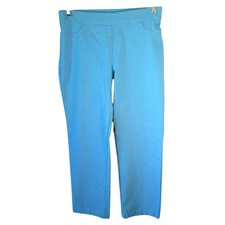 Drapers  Damon's Women's Petite Blue Mid Rise Pull On Ankle Pants Size PM