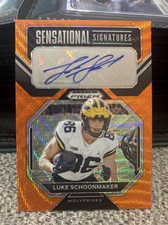 LUKE SCHOONMAKER 2023 Panini Prizm Draft SENSATIONAL SIGNATURES ORANGE WAVE /75