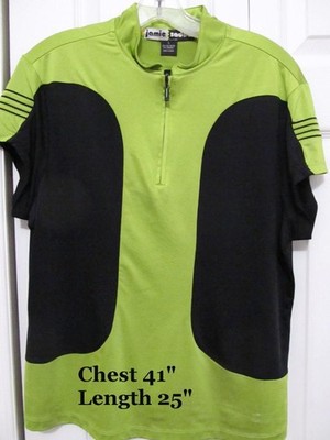 Jamie Sadock 1/4 Zip Golf Top Polo L Chartreuse Black
