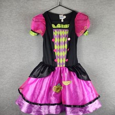 Disney Mad Hatter Costume Dress Girls Medium 8-10 Alice Tea Party Cosplay