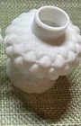 Vintage white Milk Glass Lamp Shade Diamond & Button Quilted Pattern,smoothedge