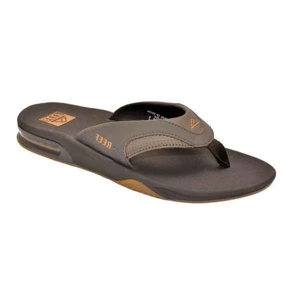 Reef Fanning Mens Flip Flops Olive Brown Bottle Opener Sandals Heel Airbag, 12
Opens in a new window