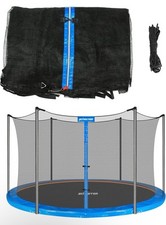 Trampoline Replacement Safety Enclosure Net for 6 Straight Poles Round 15 Ft FRM