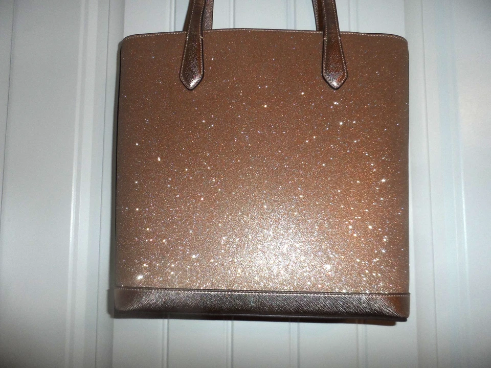 Stunning Kate Spade Tinsel Glitter rose gold purse large women - Image 4 of 4