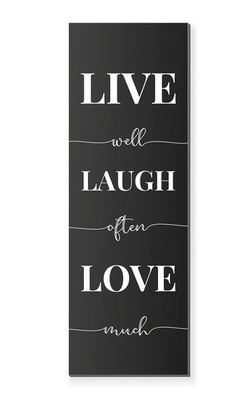 #ad Live Well Laugh Often Love Much Rustic Wood Wall Sign $20.15