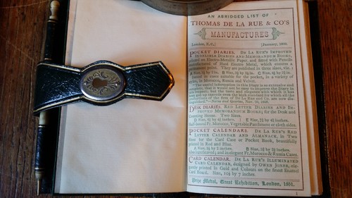 1860 FINE DE LA RUE INDELIBLE POCKET DIARY MEMORANDUM BOOK & ALMANACK - LEATHER - Picture 12 of 24
