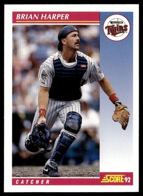 1992 Score Brian Harper Minnesota Twins #215
