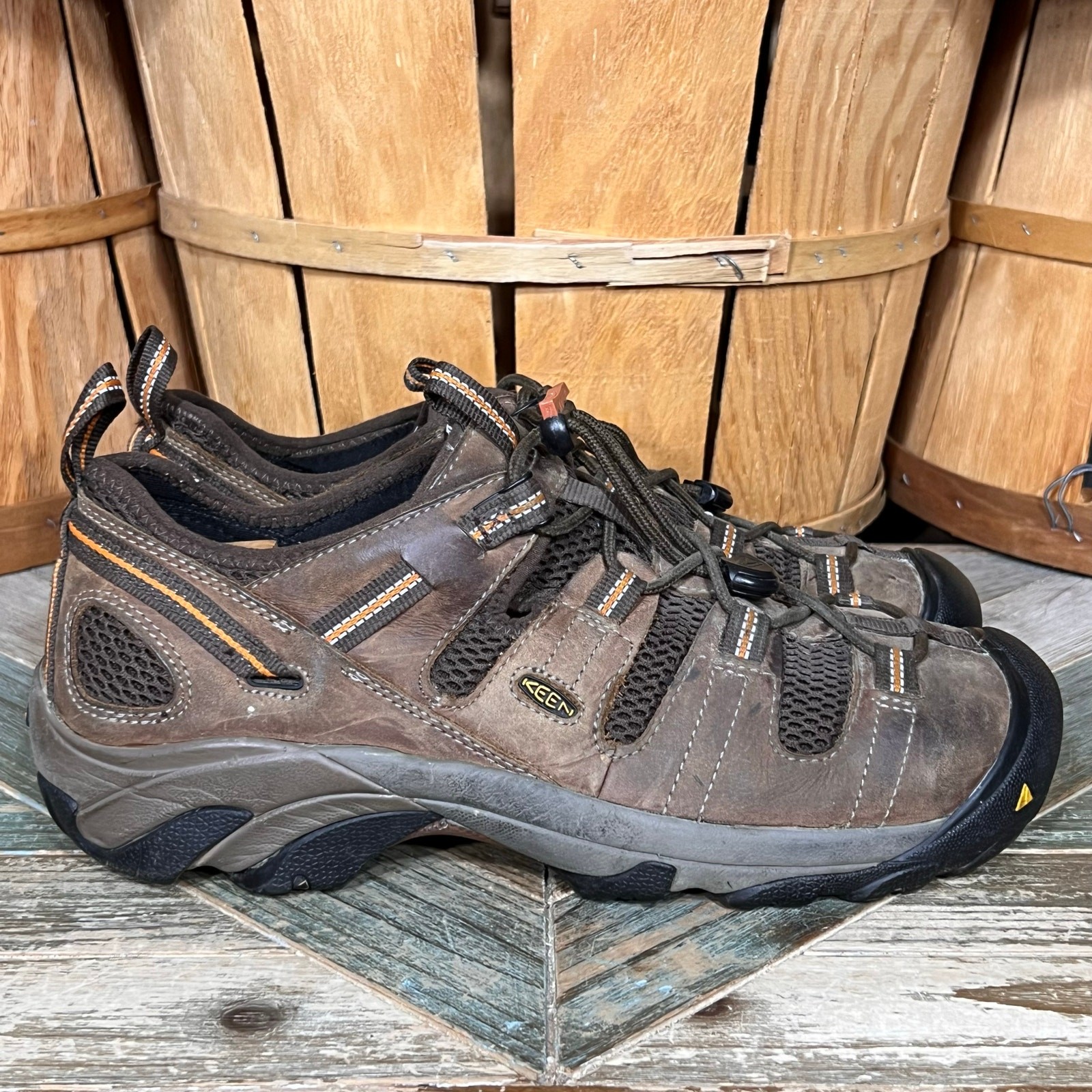 Scarpe da lavoro Keen Utility Atlanta Cool Steel punta di sicurezza pelle marrone rete uomo 11