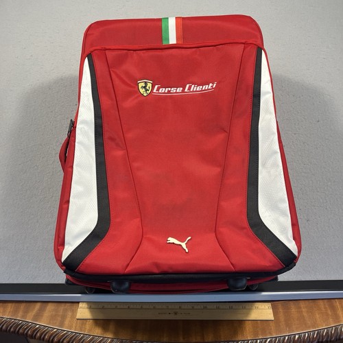 Puma Ferrari Corse Clienti Racing Suitcase With Wheels and Telescoping Handle